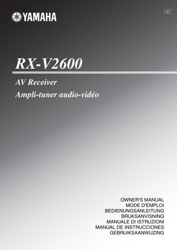 Bedienungsanleitung-YAMAHA-RX-V2600-D - WordPress.com