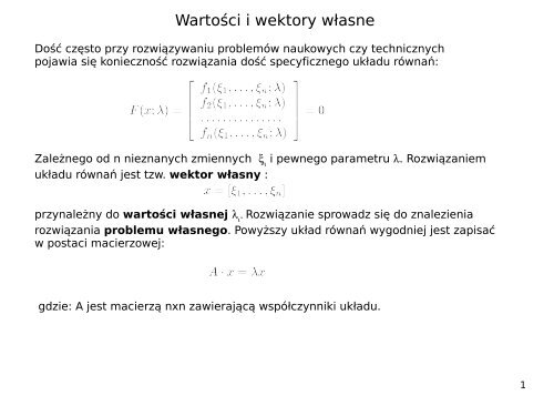 WartoÃ…Â›ci i wektory wÃ…Â‚asne - Fatcat