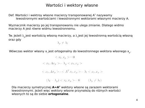 WartoÃ…Â›ci i wektory wÃ…Â‚asne - Fatcat