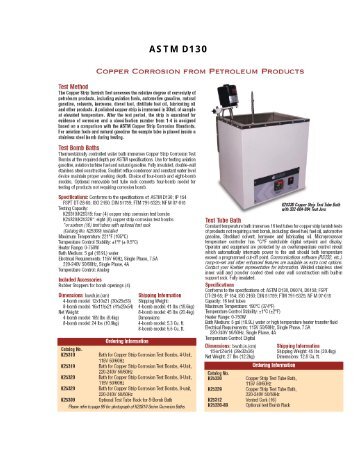 K25330 Copper Strip Tarnish Test Apparatus Ordering ... - Labequip