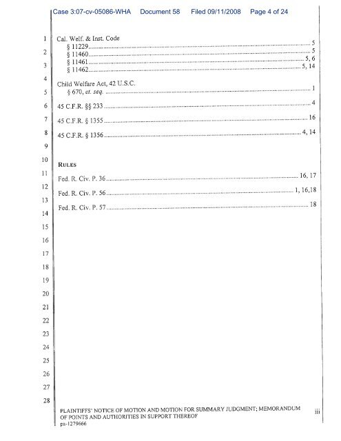 Plaintiffs' Motion for Summary Judgment - Children's Advocacy Institute