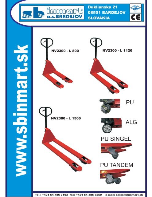 KatalÃ³g manipulaÃ¨nej techniky - SB Inmart