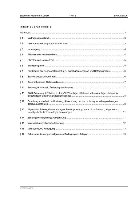 NETZNUTZUNGSVERTRAG KUNDE (STROM) - Stadtwerke ...