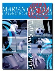 Girls Varsity - Marian Central Catholic High School