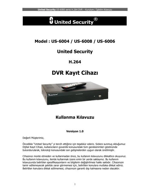 DVR KayÄ±t CihazÄ± - Alte Elektronik