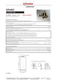 LITHIUM-LINE - DYNAMIS Batterien