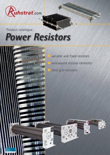 Product Catalogue Power Resistors - Ruhstrat GmbH