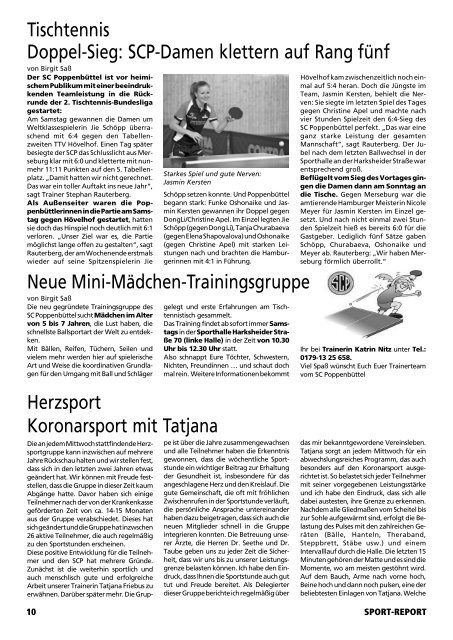 SPORT-REPORT - SC Poppenbüttel von 1930 e.V.