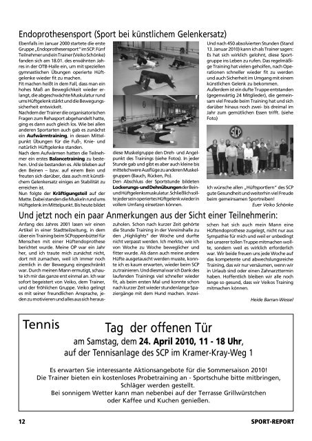 SPORT-REPORT - SC Poppenbüttel von 1930 e.V.