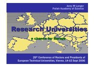 Research universities - a chance for Europe - Conference of Rectors ...