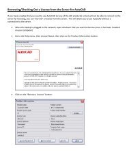 Borrowing/Checking Out a License from the Server for AutoCAD