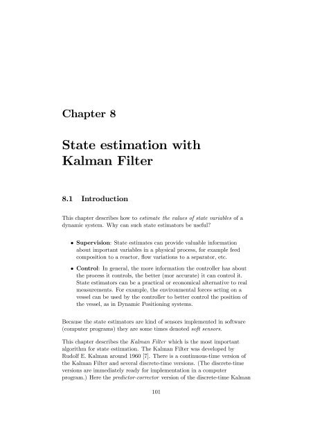 State estimation with Kalman Filter