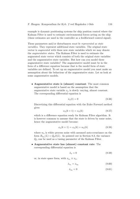 State estimation with Kalman Filter