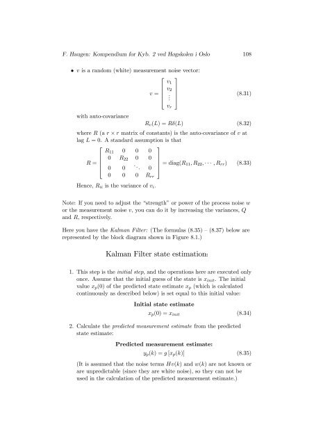 State estimation with Kalman Filter