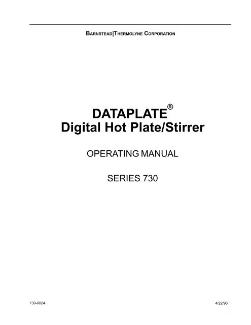 DATAPLATE Digital Hot Plate/Stirrer - MCCL