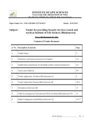 Tender for providing Security Services (watch and ward)