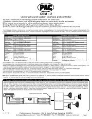 OEM Ã¢Â€Â“ 2 - Pacific Accessory Corporation - PAC Audio