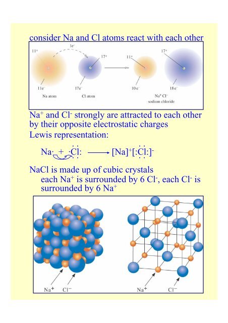 Chapter 11 Chemical Bonds: The Formation of Compounds from ...