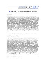 The Polymerase Chain Reaction - Integrated DNA Technologies