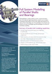 Full System Modelling of Parallel Shafts and Bearings