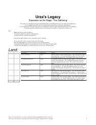 Magic Urza's Legacy Card List - Crystal Keep