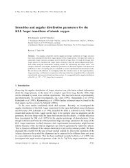 Intensities and angular distribution parameters for the KLL Auger ...