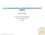 Los manuscritos matemáticos de Karl Marx