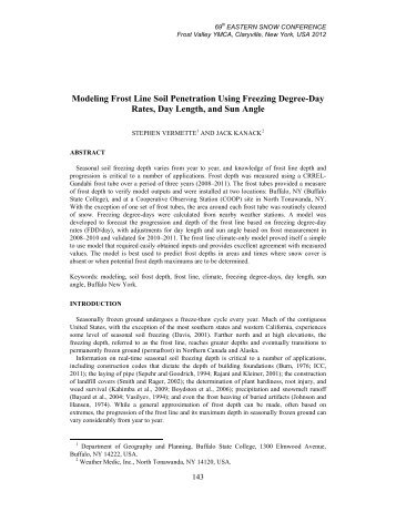 Modeling Frost Line Soil Penetration Using Freezing Degree-Day ...