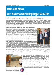 Infos und News 5 - Wasserwacht Ortsgruppe Neu-Ulm