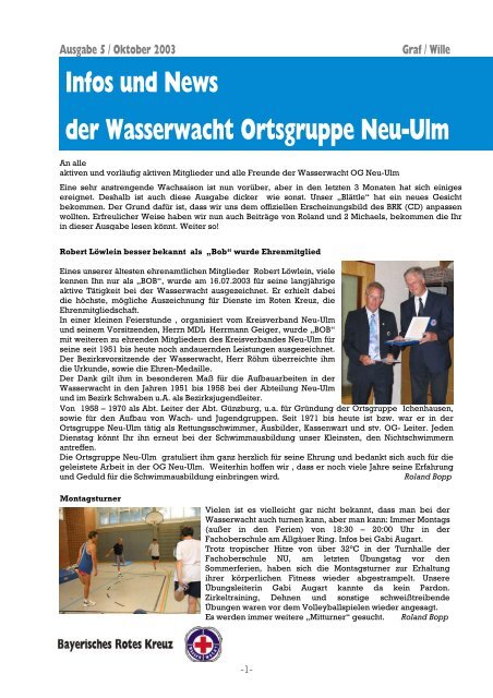 Infos und News 5 - Wasserwacht Ortsgruppe Neu-Ulm