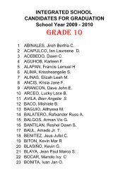 GRADE 10 - La Salle University Official Site