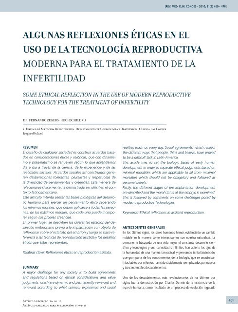 algunas reflexiones Ã©ticas en el uso de la tecnologÃ­a reproductiva ...