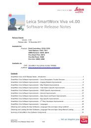 Leica SmartWorx Viva v4.00 Software Release Notes