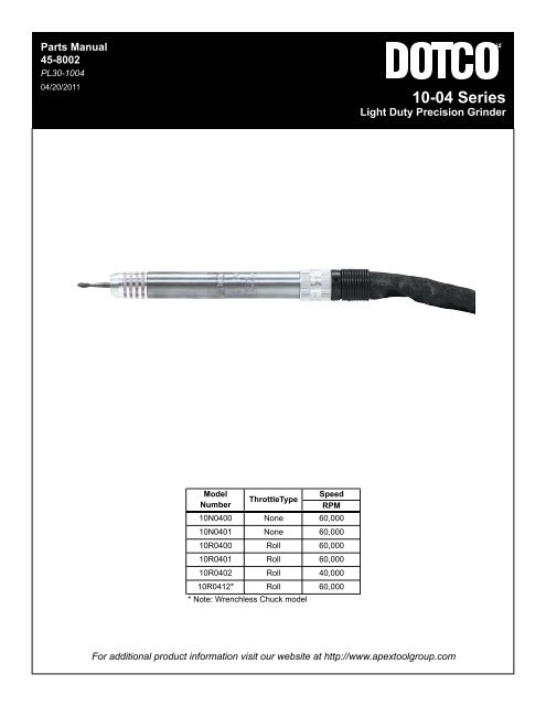 10-04 Series - Apex Tool Group