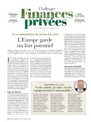 Challenges - Finance privées - Les recommandations des gérants pour 2015