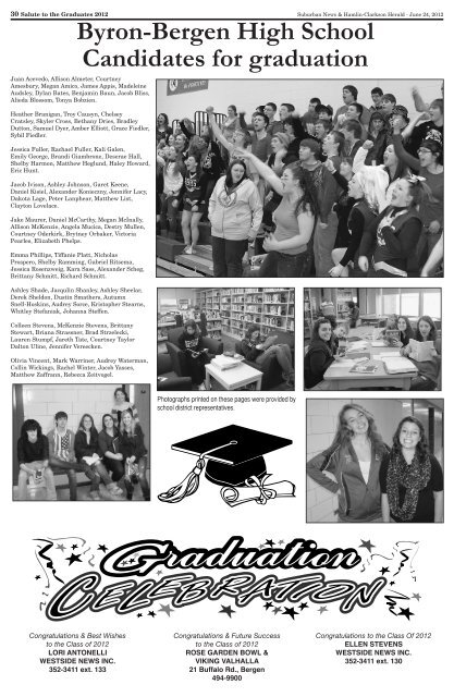 Candidates for graduation - Westside News Inc.