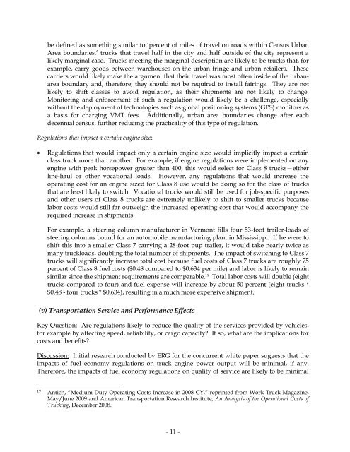 Assessment of Fuel Economy Technologies for Medium and Heavy ...