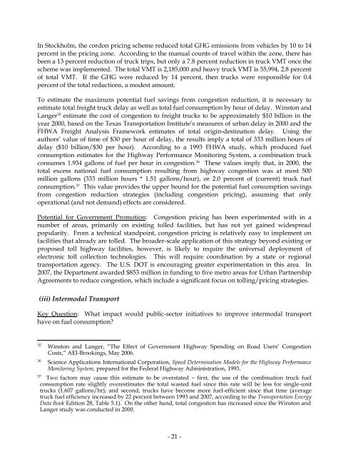 Assessment of Fuel Economy Technologies for Medium and Heavy ...