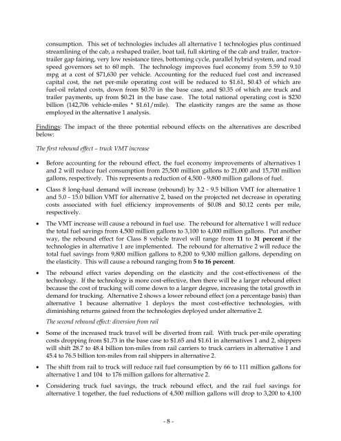 Assessment of Fuel Economy Technologies for Medium and Heavy ...