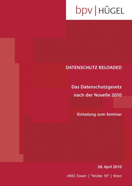 201004 datenschutz reloaded.qxp - bpv HÃ¼gel RechtsanwÃ¤lte