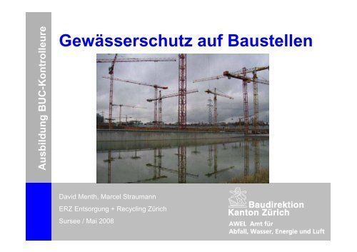 GewÃ¤sserschutz auf Baustellen - Kanton ZÃ¼rich