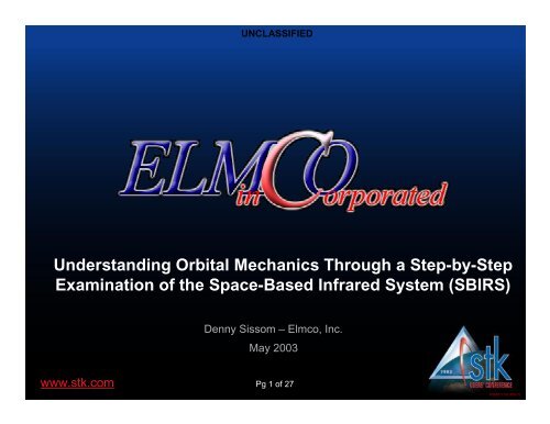 Understanding Orbital Mechanics Through a Step-by-Step ... - AGI