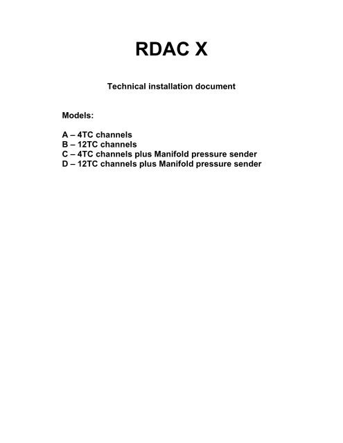 RDAC X installation manual (800 KBytes) - MGL Avionics