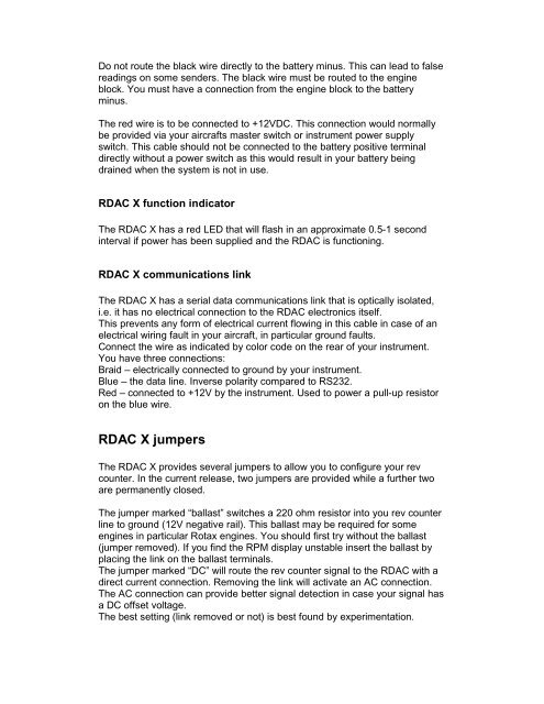 RDAC X installation manual (800 KBytes) - MGL Avionics