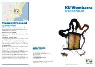 centre brochure - KU Children's Services