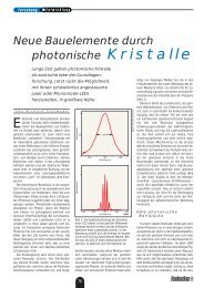 Neue Bauelemente durch photonische Kristalle