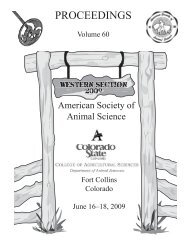 PROCEEDINGS - American Society of Animal Science