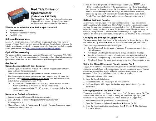 Uv vis spectrometer instrument