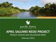 APRIL SALUMEI REDD PROJECT