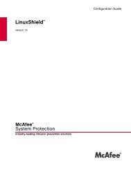 LinuxShieldâ¢ - McAfee